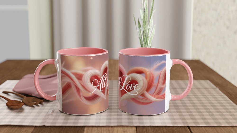 All Of My Love Hearts Mug - Romantic Valentine's Gift — view 6