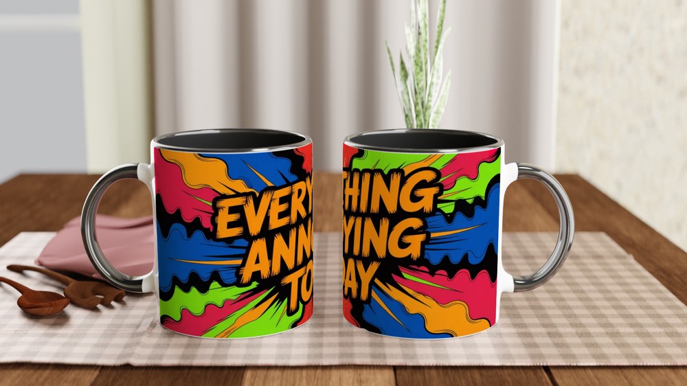 Everything Is Annoying Today Comic Pop Art Mug — view 9