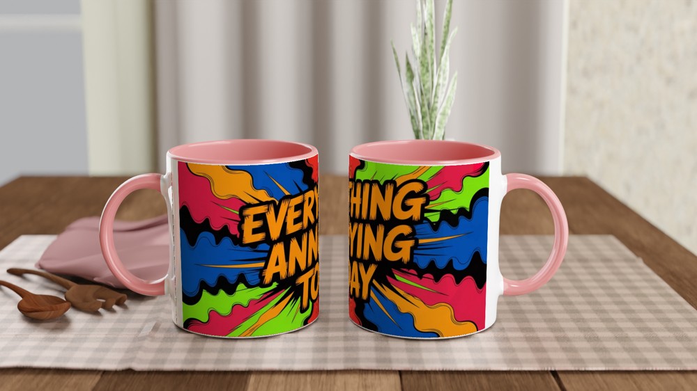 Everything Is Annoying Today Comic Pop Art Mug — view 6