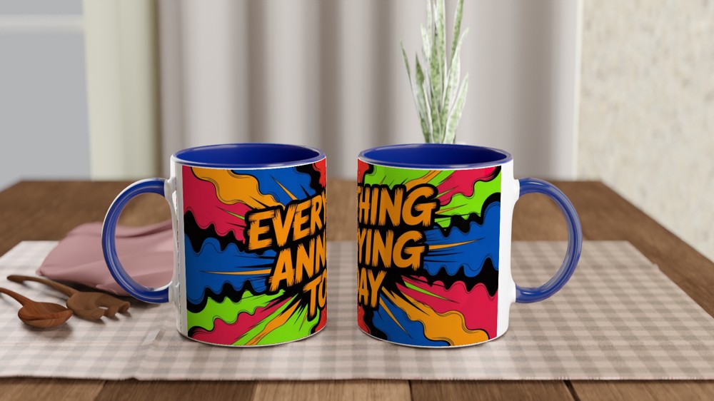 Everything Is Annoying Today Comic Pop Art Mug — view 4