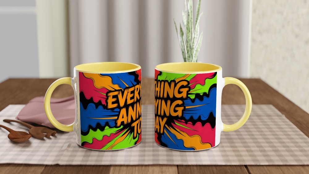 Everything Is Annoying Today Comic Pop Art Mug — view 8
