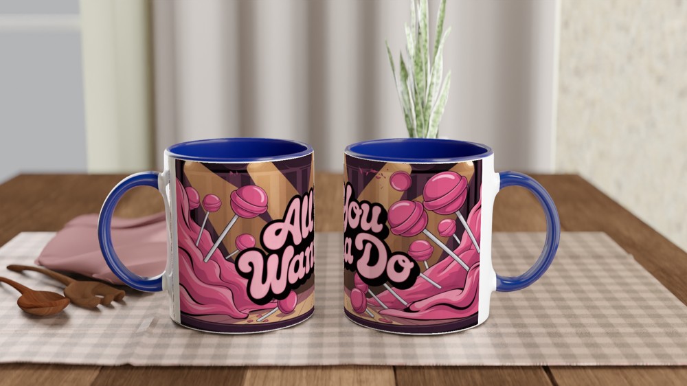 All You Wanna Do Pink Lollipop Stage Mug — view 4