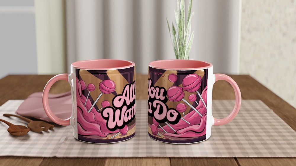 All You Wanna Do Pink Lollipop Stage Mug — view 6