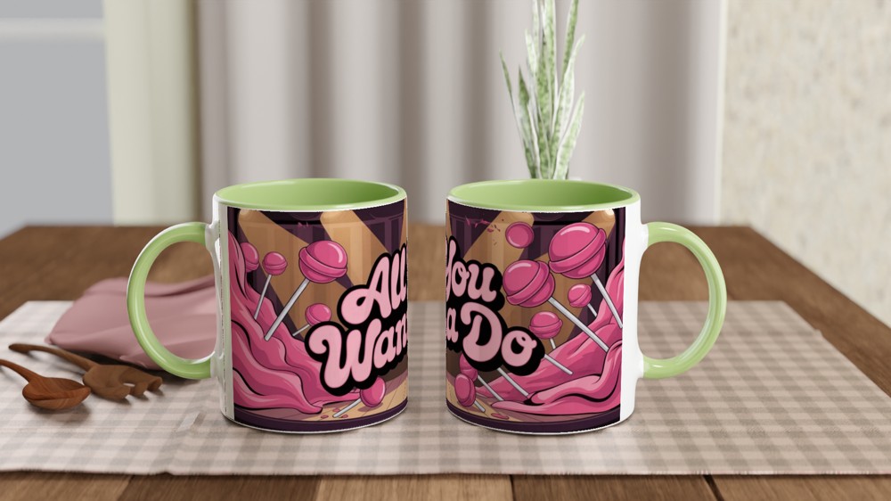 All You Wanna Do Pink Lollipop Stage Mug — view 5