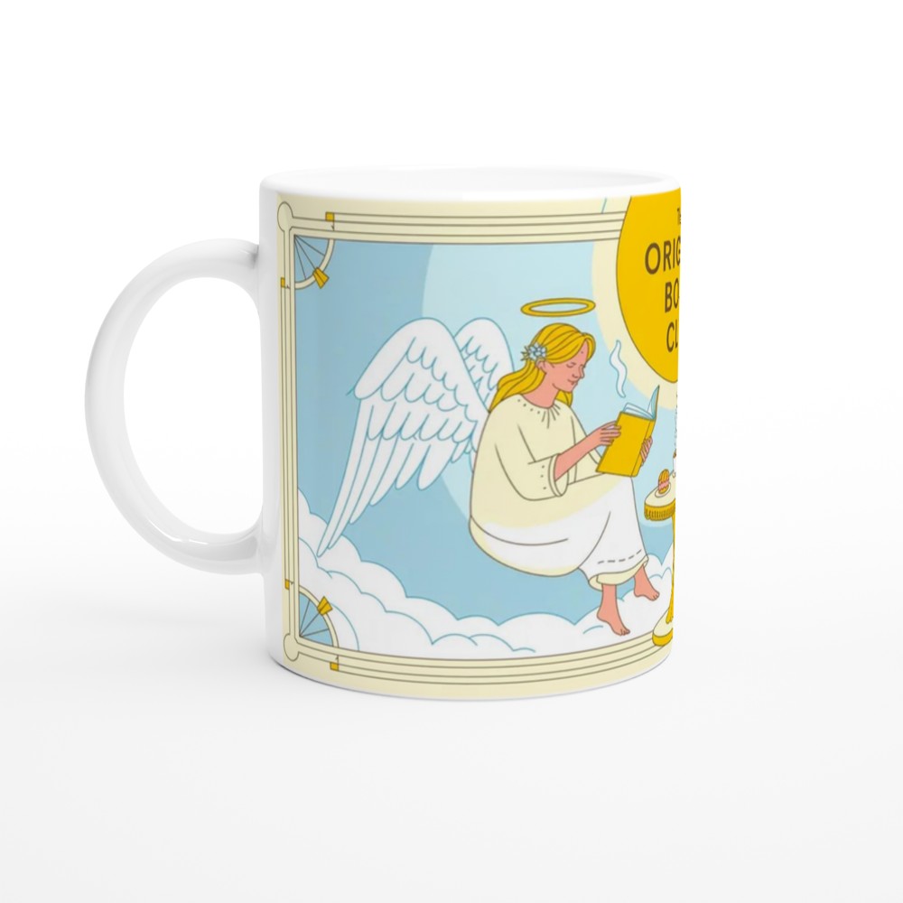 The Original Book Club Angels Reading Mug — view 10