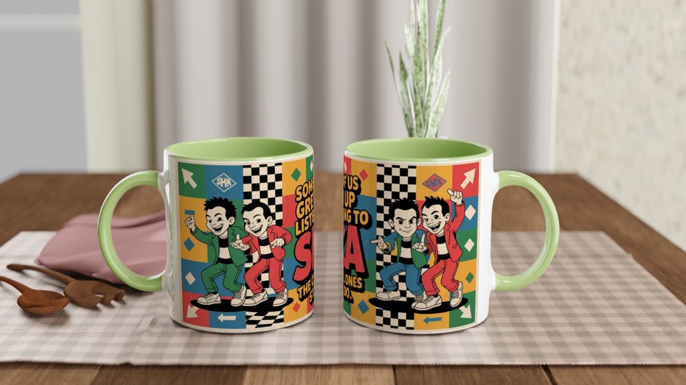 Ska Music Mug | Some of us Grew up Listening to SKA Gift | 2-Tone Rude Boy Present | Retro Music Gift for Him or Her — view 5