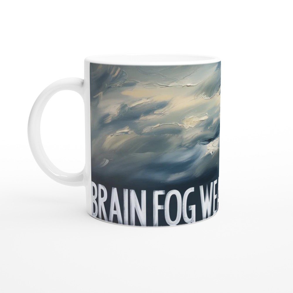 Brain Fog Mug | Weather Report Stormy Clouds | Mental Health Gift | Funny Colleague Present — view 10