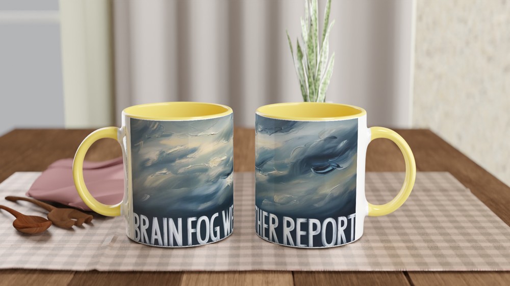 Brain Fog Mug | Weather Report Stormy Clouds | Mental Health Gift | Funny Colleague Present — view 8