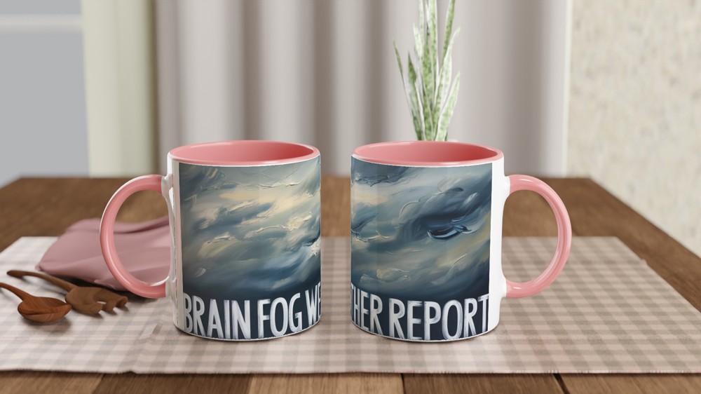 Brain Fog Mug | Weather Report Stormy Clouds | Mental Health Gift | Funny Colleague Present — view 6