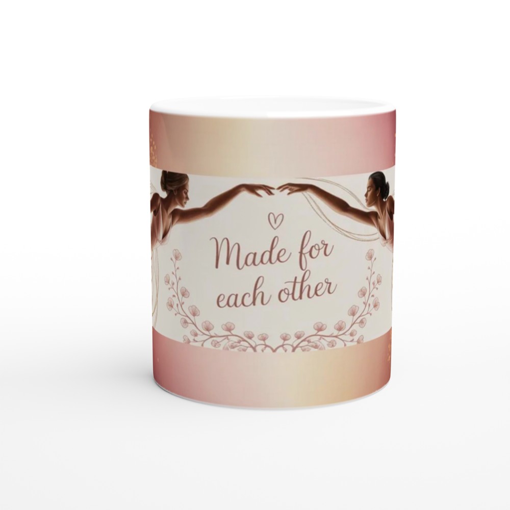 Made For Each Other Romantic Couple Mug - LGBTQ+ Love Gift — view 11