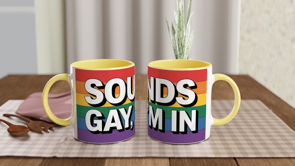 Sounds Gay I'm In - Rainbow Pride Mug — view 8