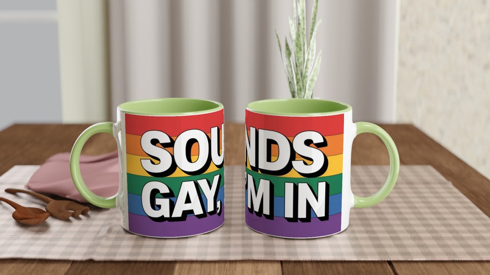 Sounds Gay I'm In - Rainbow Pride Mug — view 5