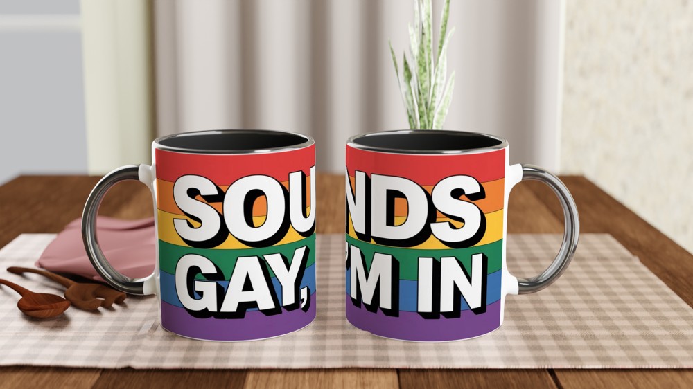 Sounds Gay I'm In - Rainbow Pride Mug — view 9