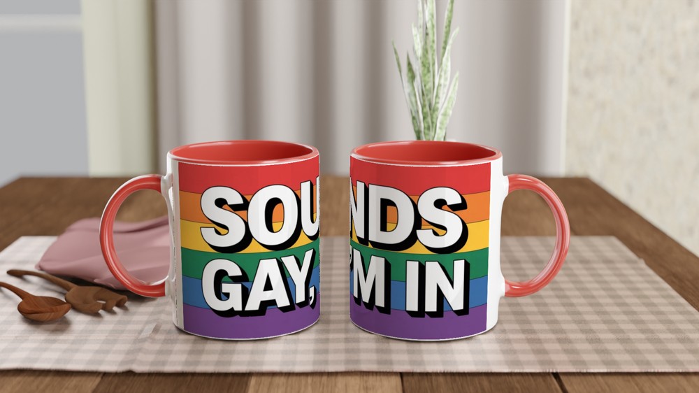 Sounds Gay I'm In - Rainbow Pride Mug — view 7
