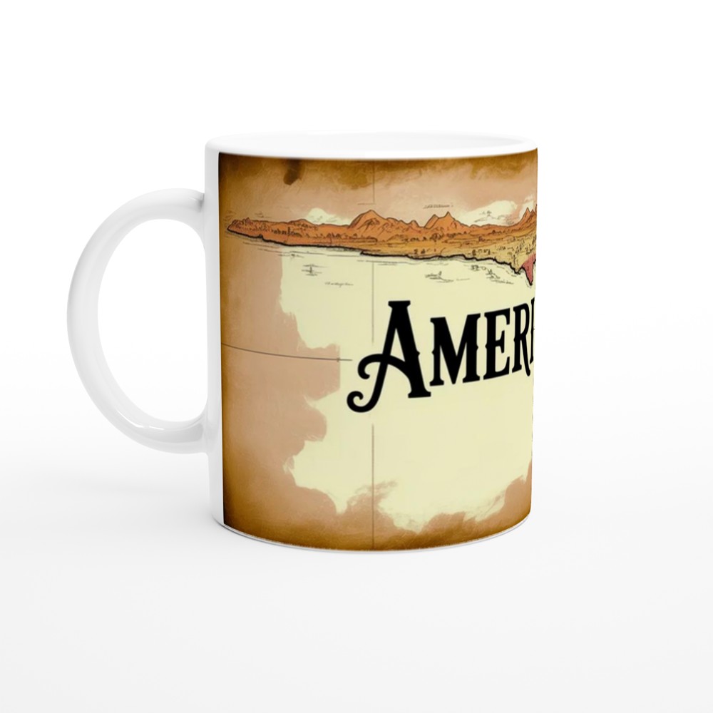 America 1899 Map Mug | Vintage Gaming Gift for Him | Cowboy Gamer Present | Wild West Coffee Cup — view 10
