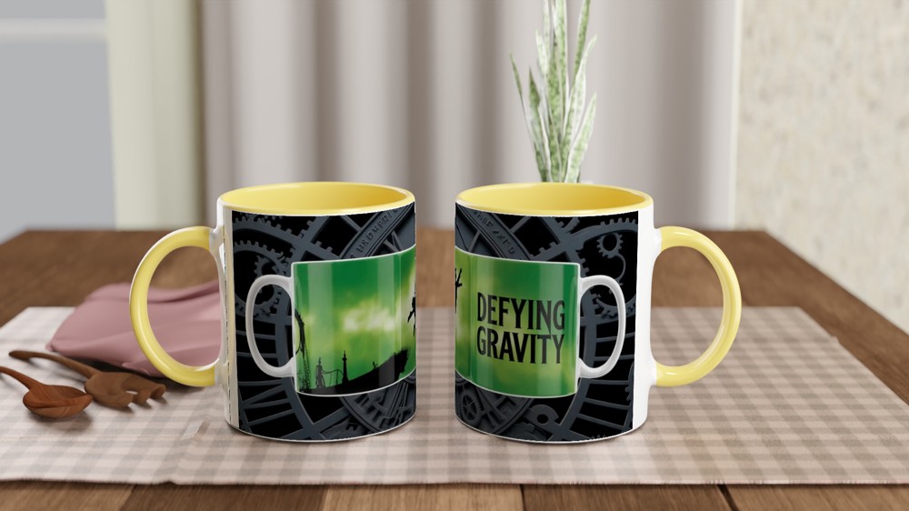 Wicked Defying Gravity Mug | Musical Theatre Gift | Emerald Clockwork Design | Present for Theatre Lovers — view 8