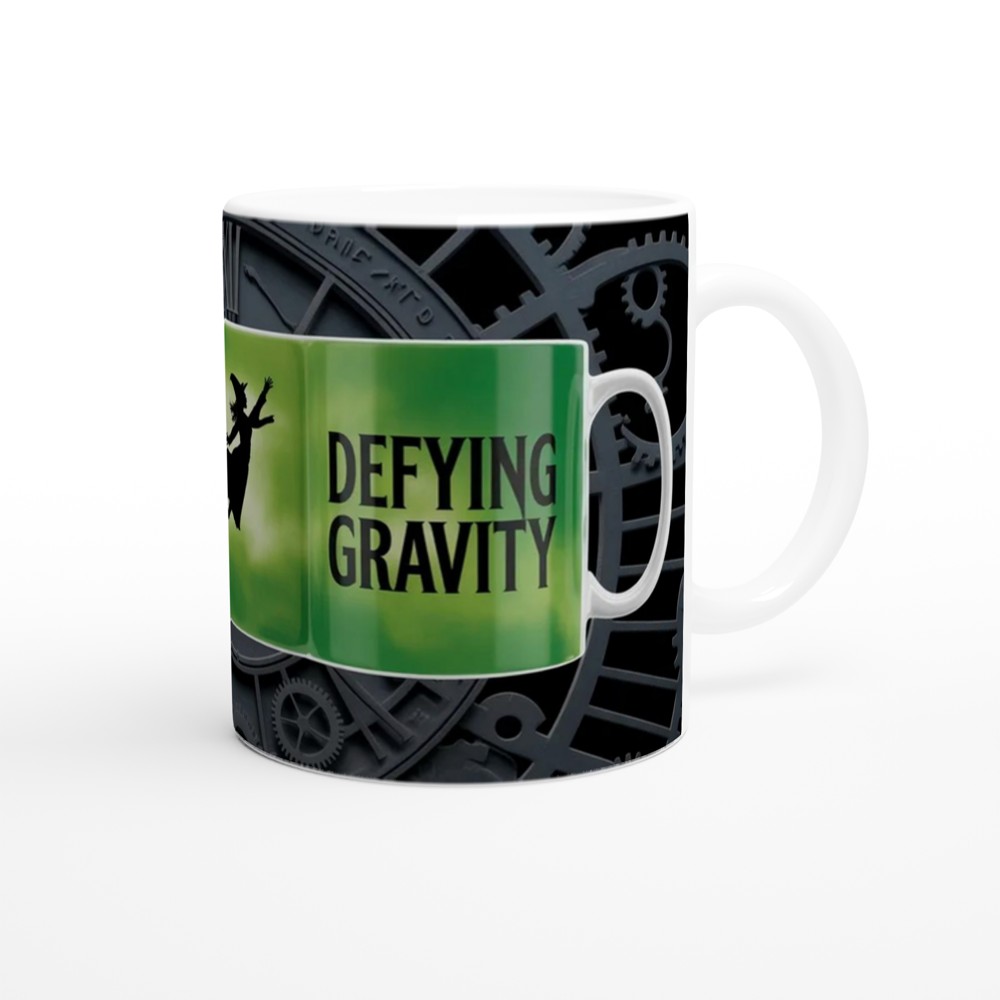 Wicked Defying Gravity Mug | Musical Theatre Gift | Emerald Clockwork Design | Present for Theatre Lovers — view 12