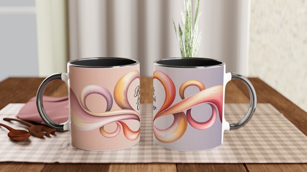 Built For Each Other Romantic Heart Swirl Mug — view 9