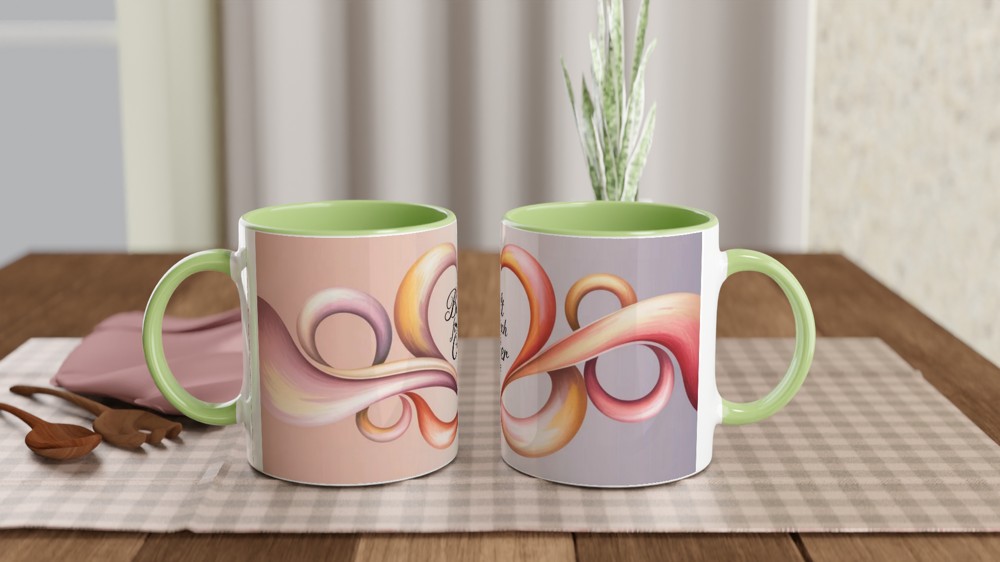 Built For Each Other Romantic Heart Swirl Mug — view 5