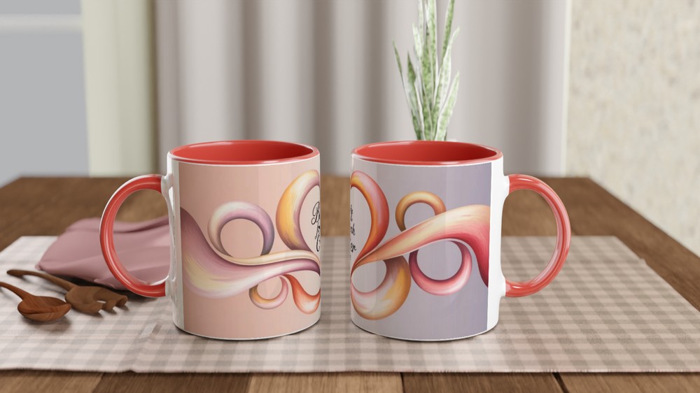 Built For Each Other Romantic Heart Swirl Mug — view 7