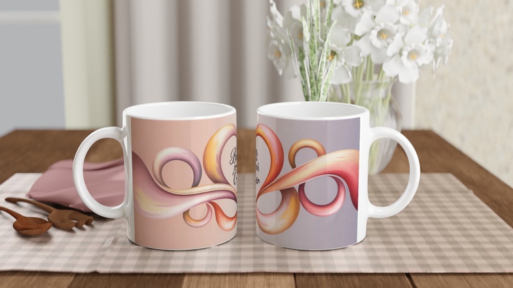 Built For Each Other Romantic Heart Swirl Mug