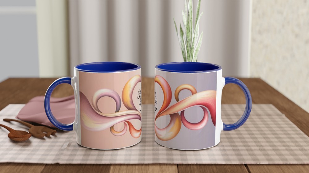 Built For Each Other Romantic Heart Swirl Mug — view 4