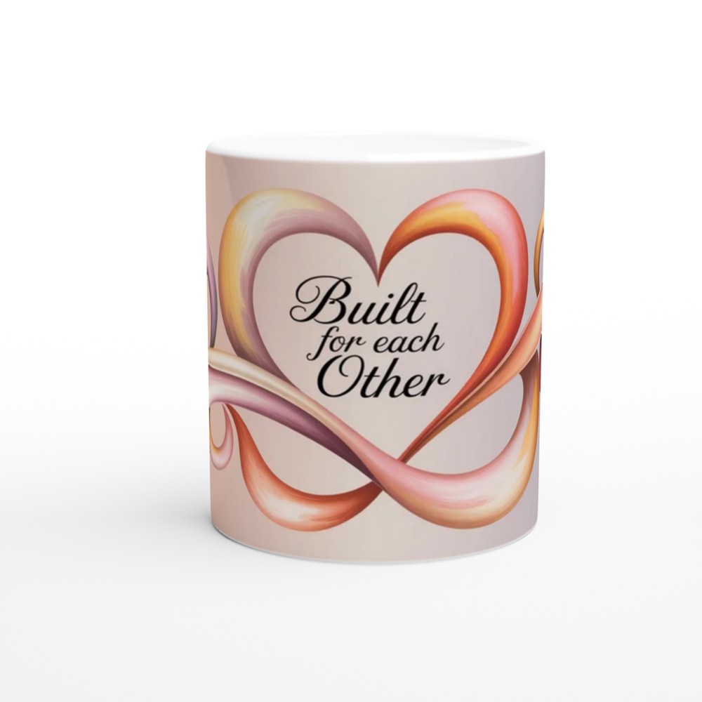 Built For Each Other Romantic Heart Swirl Mug — view 11