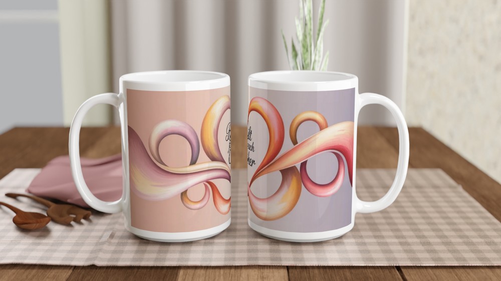 Built For Each Other Romantic Heart Swirl Mug — view 2