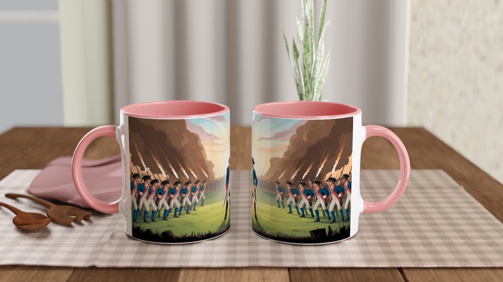American Revolutionary War Battlefield Scene Mug — view 6