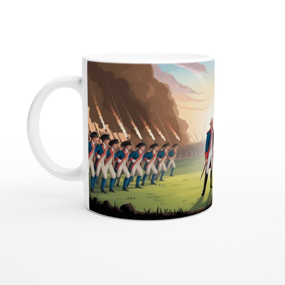 American Revolutionary War Battlefield Scene Mug — view 10