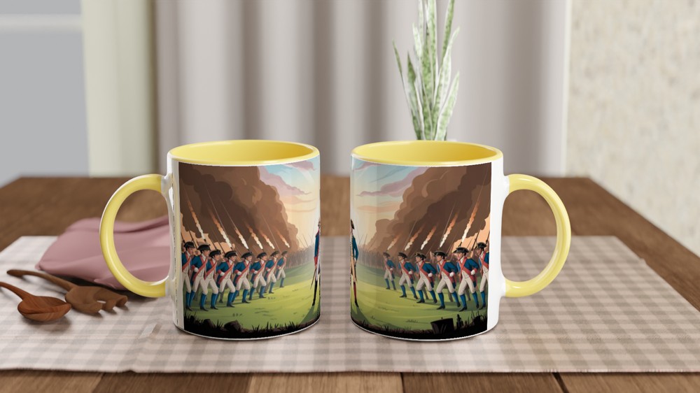American Revolutionary War Battlefield Scene Mug — view 8