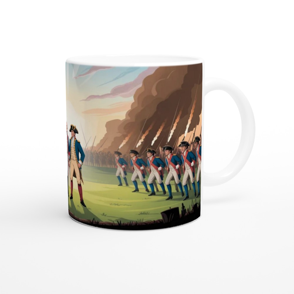 American Revolutionary War Battlefield Scene Mug — view 12