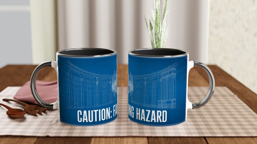 Phantom of the Opera Mug | Chandelier Blueprint Design | Musical Theatre Gift | West End Show Present — view 9