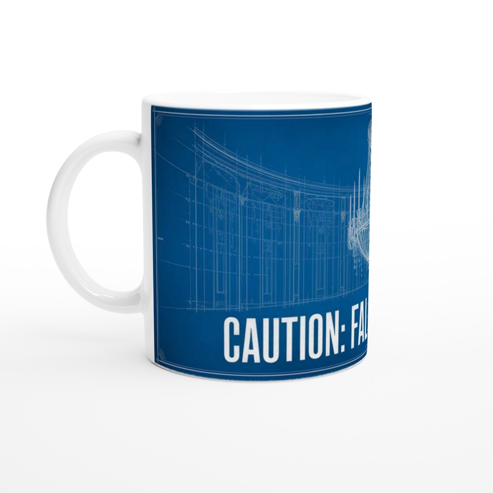 Phantom of the Opera Mug | Chandelier Blueprint Design | Musical Theatre Gift | West End Show Present — view 10