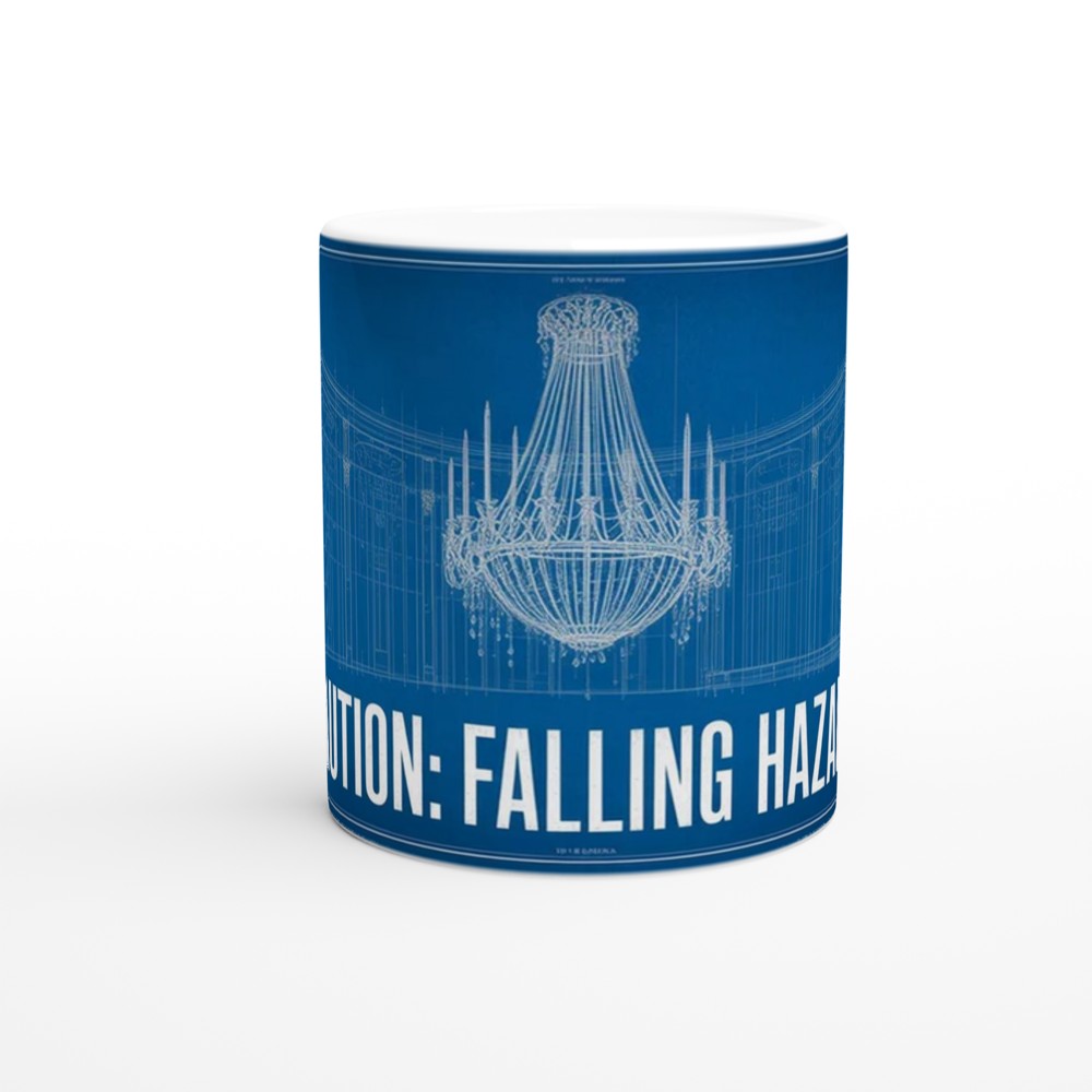 Phantom of the Opera Mug | Chandelier Blueprint Design | Musical Theatre Gift | West End Show Present — view 11