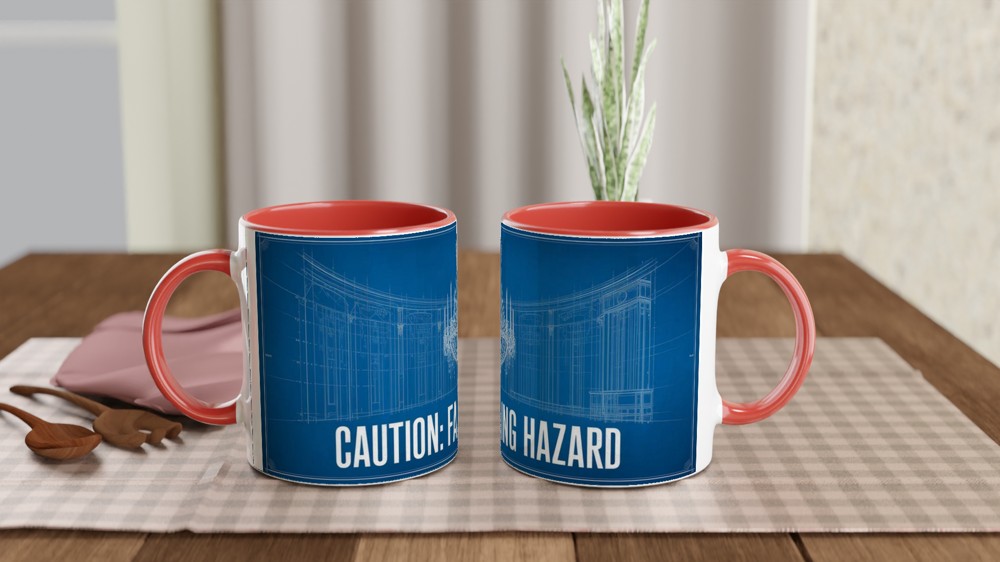 Phantom of the Opera Mug | Chandelier Blueprint Design | Musical Theatre Gift | West End Show Present — view 7