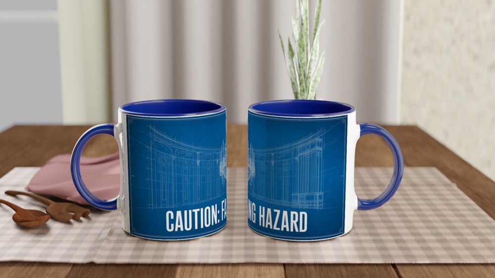 Phantom of the Opera Mug | Chandelier Blueprint Design | Musical Theatre Gift | West End Show Present — view 4