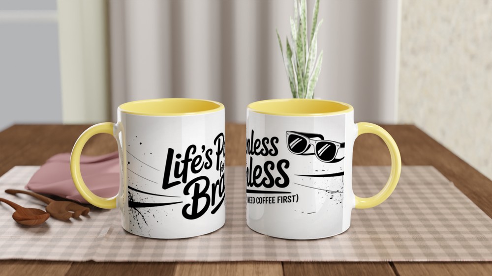 Life's Painless for the Brainless - Funny Coffee Mug — view 8