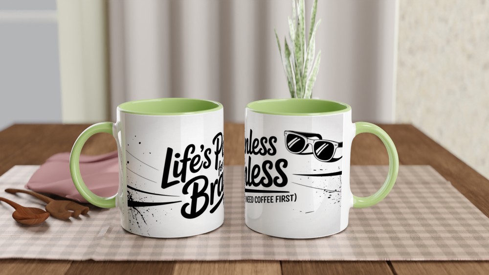 Life's Painless for the Brainless - Funny Coffee Mug — view 5