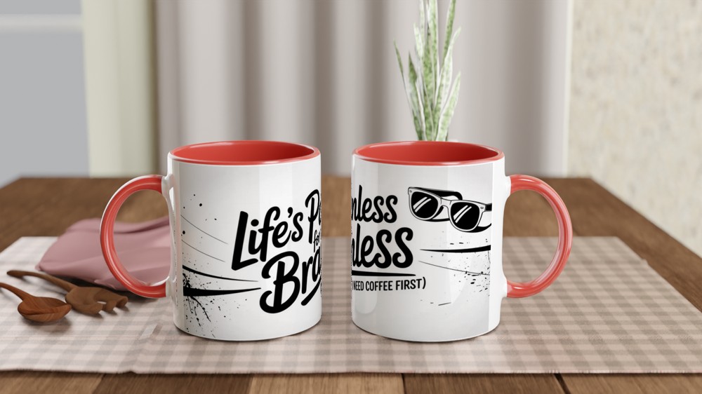 Life's Painless for the Brainless - Funny Coffee Mug — view 7
