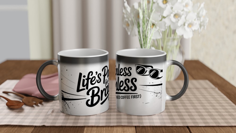 Life's Painless for the Brainless - Funny Coffee Mug — view 3