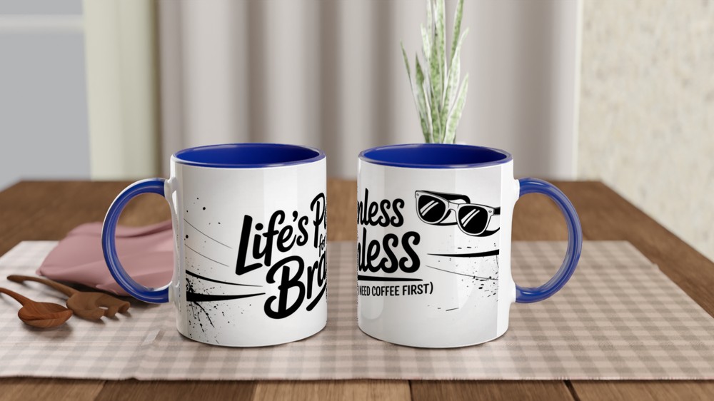 Life's Painless for the Brainless - Funny Coffee Mug — view 4