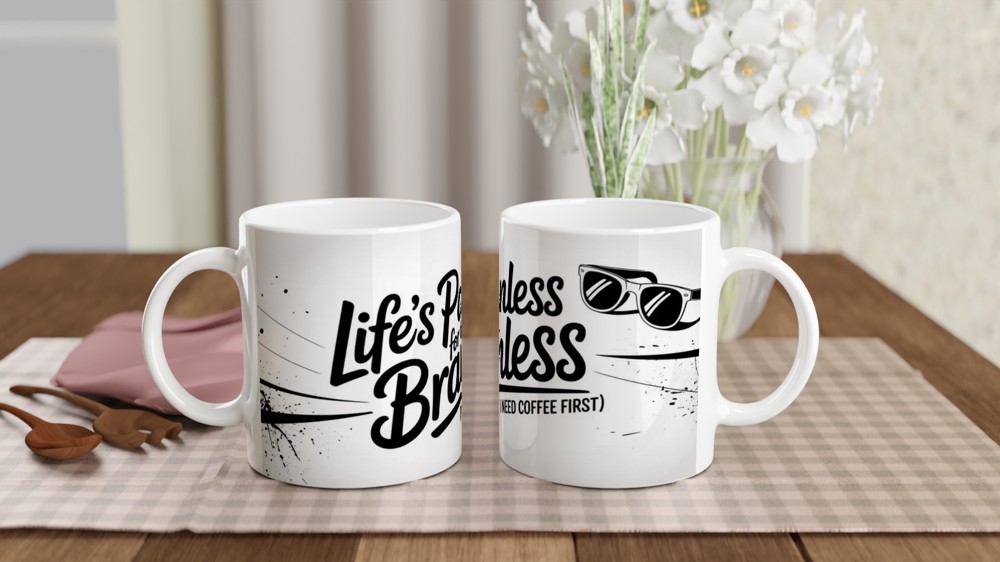 Life's Painless for the Brainless - Funny Coffee Mug