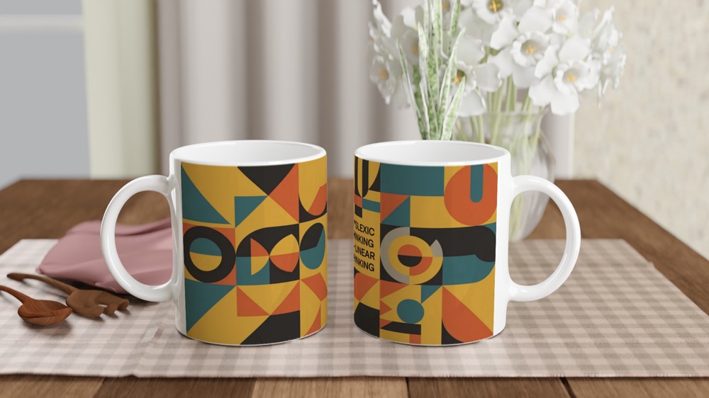 Dyslexic Thinking > Linear Thinking Geometric Mug
