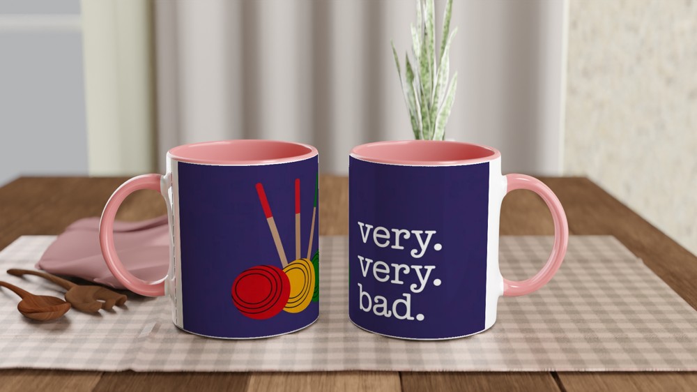 Very Very Bad Croquet Balls Funny Mug — view 6