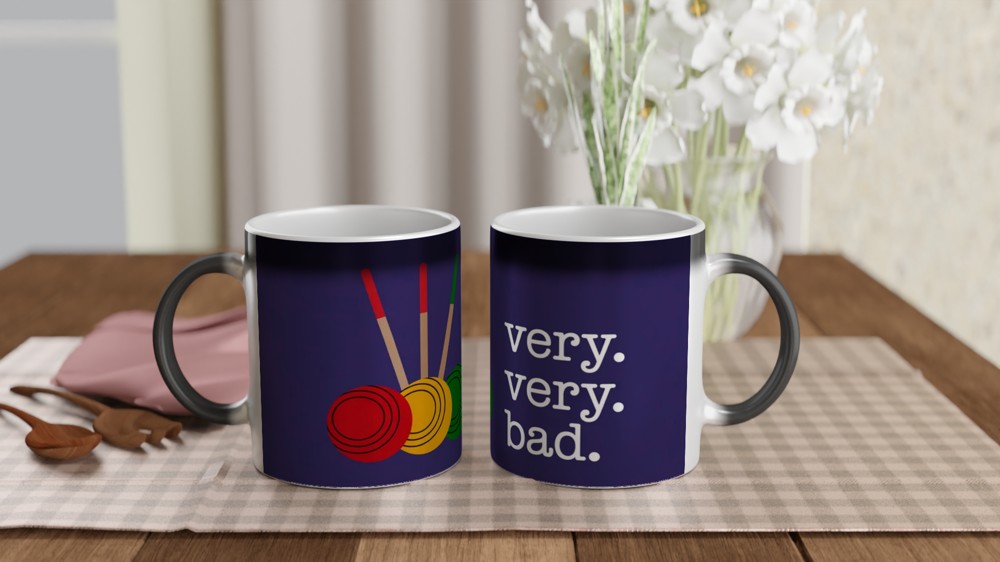 Very Very Bad Croquet Balls Funny Mug — view 3