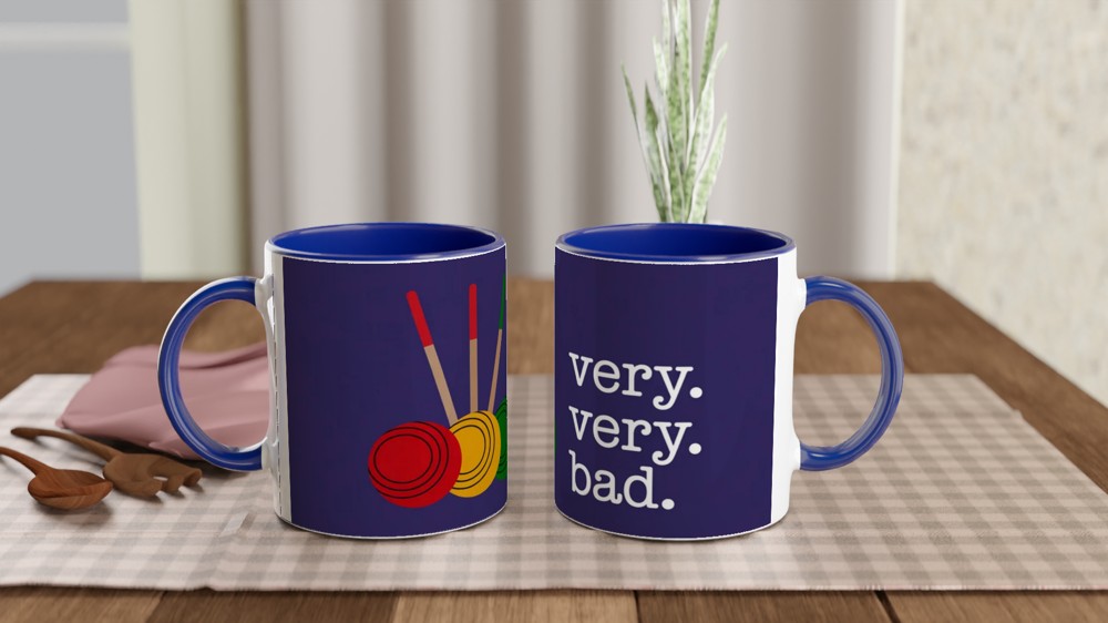 Very Very Bad Croquet Balls Funny Mug — view 4