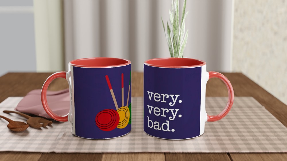 Very Very Bad Croquet Balls Funny Mug — view 7