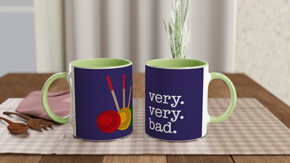 Very Very Bad Croquet Balls Funny Mug — view 5