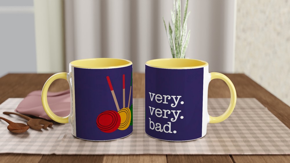 Very Very Bad Croquet Balls Funny Mug — view 8